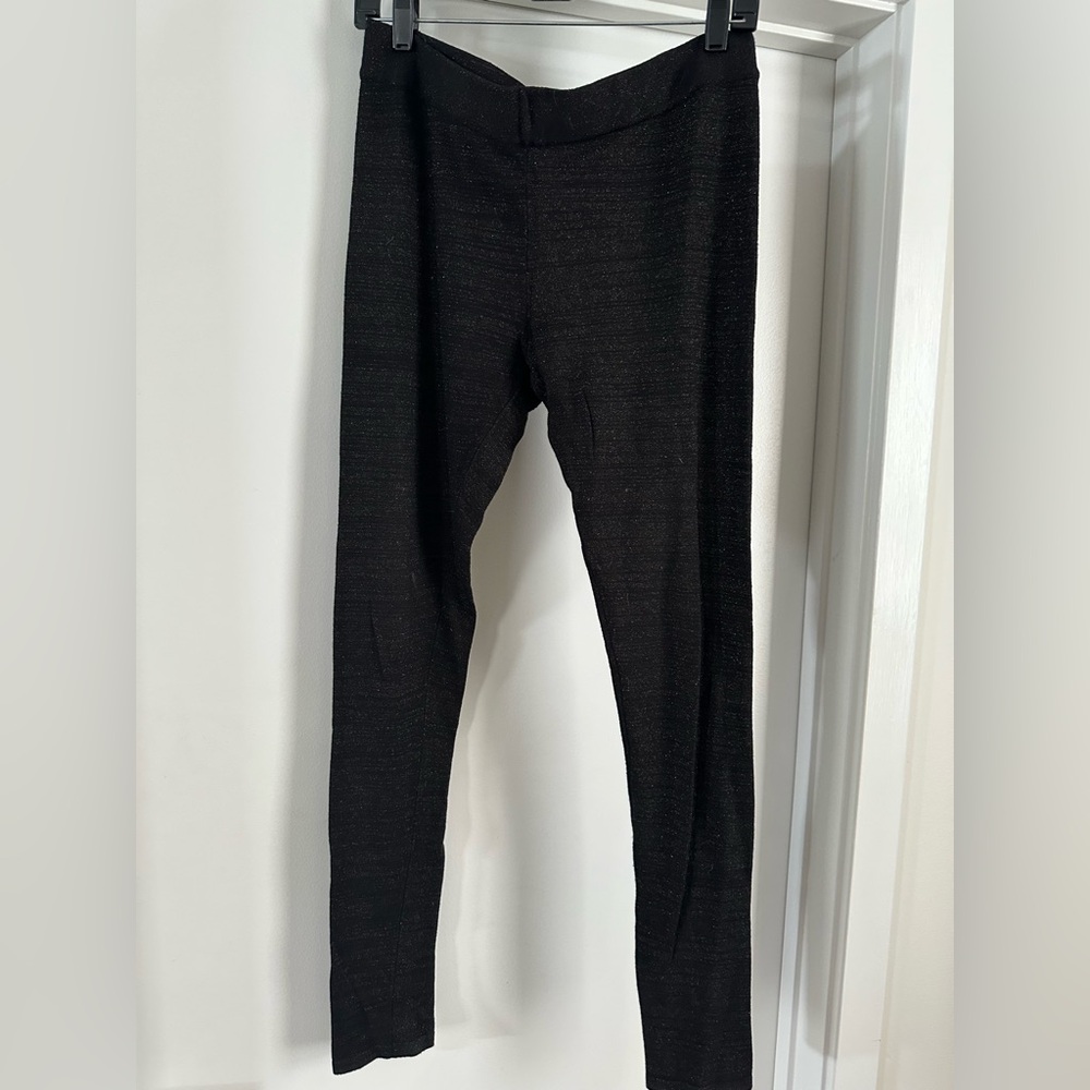 Express black with gold knit leggings